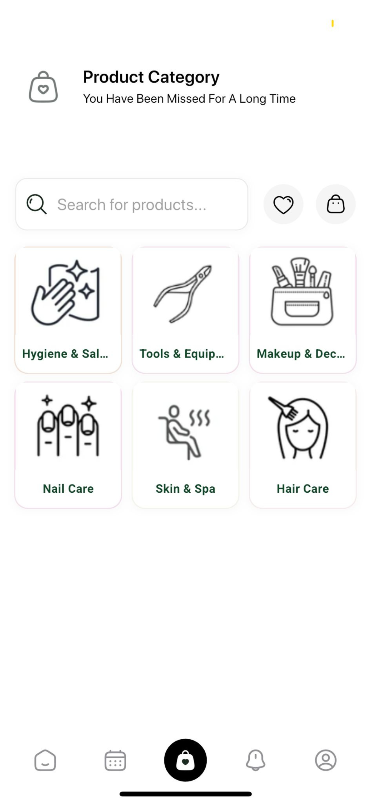 Skedisy Customer App Product Category Screen